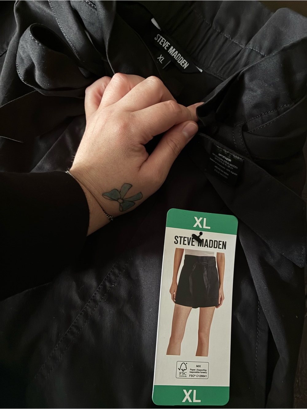 BNWT Steve Madden Black Shorts